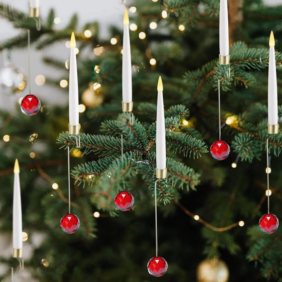LED Christmas Tree Lights with Remote Control & Warm Glow | Battery-Powered Holiday Decor for Safe Enchantment