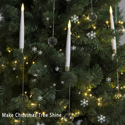 LED Christmas Tree Lights with Remote Control & Warm Glow | Battery-Powered Holiday Decor for Safe Enchantment
