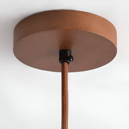 Japanese-Inspired Stone & Wood Pendant Light with Adjustable Cord – Natural Cave Stone Ceiling Fixture for Living Room, Bedroom, Dining