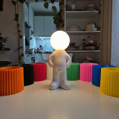 Cordless Dimmable Desk Lamp with Rechargeable Battery – Fun Novelty Design LED Light for Home Office Bedroom Living Room | USB-C Portable