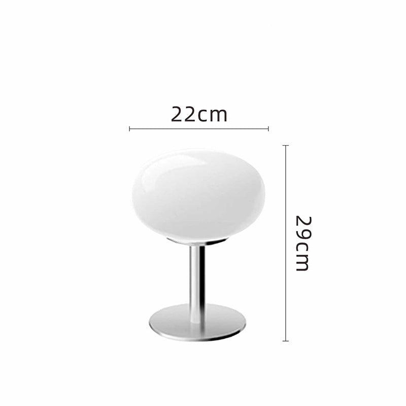 Sculptural Glass LED Accent Lamp with Rotary Dimmer for Nightstand, Desk, Sideboard – Iron & Glass Construction for Bedroom & Living Room