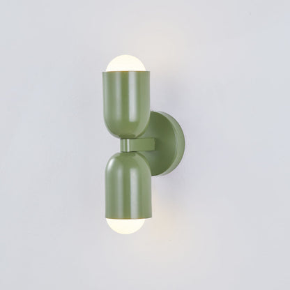 Metal Cylinder Wall Sconce Modern Accent Light for Bedroom Living Room Hardwired LED Indoor Fixture