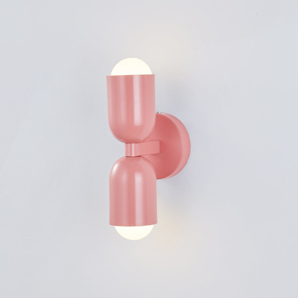 Metal Cylinder Wall Sconce Modern Accent Light for Bedroom Living Room Hardwired LED Indoor Fixture