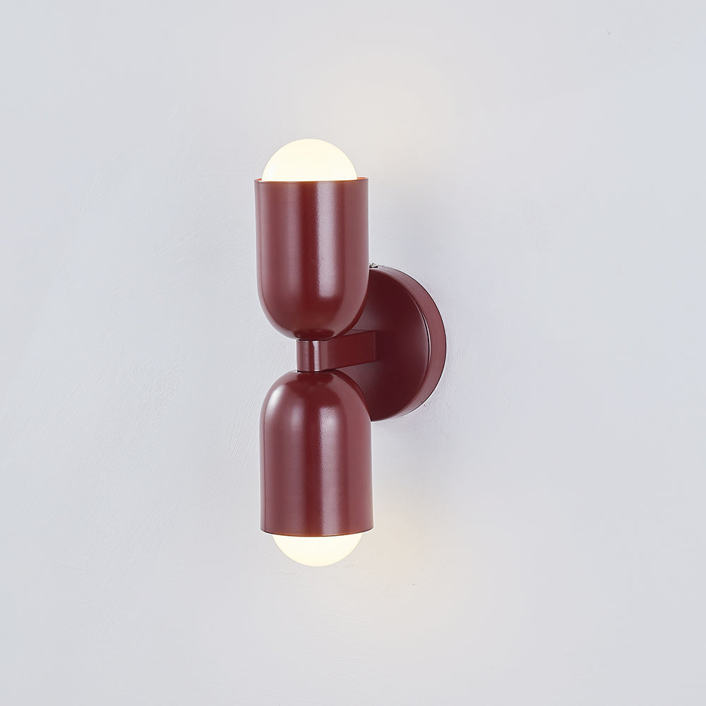 Metal Cylinder Wall Sconce Modern Accent Light for Bedroom Living Room Hardwired LED Indoor Fixture