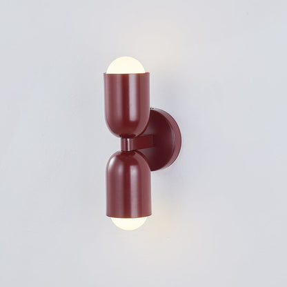 Metal Cylinder Wall Sconce Modern Accent Light for Bedroom Living Room Hardwired LED Indoor Fixture