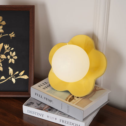 Resin Flower Sconce Light 8 in White Purple Yellow for Bedroom Living Room Hallway G9 Bulb Base Indoor Accent Fixture