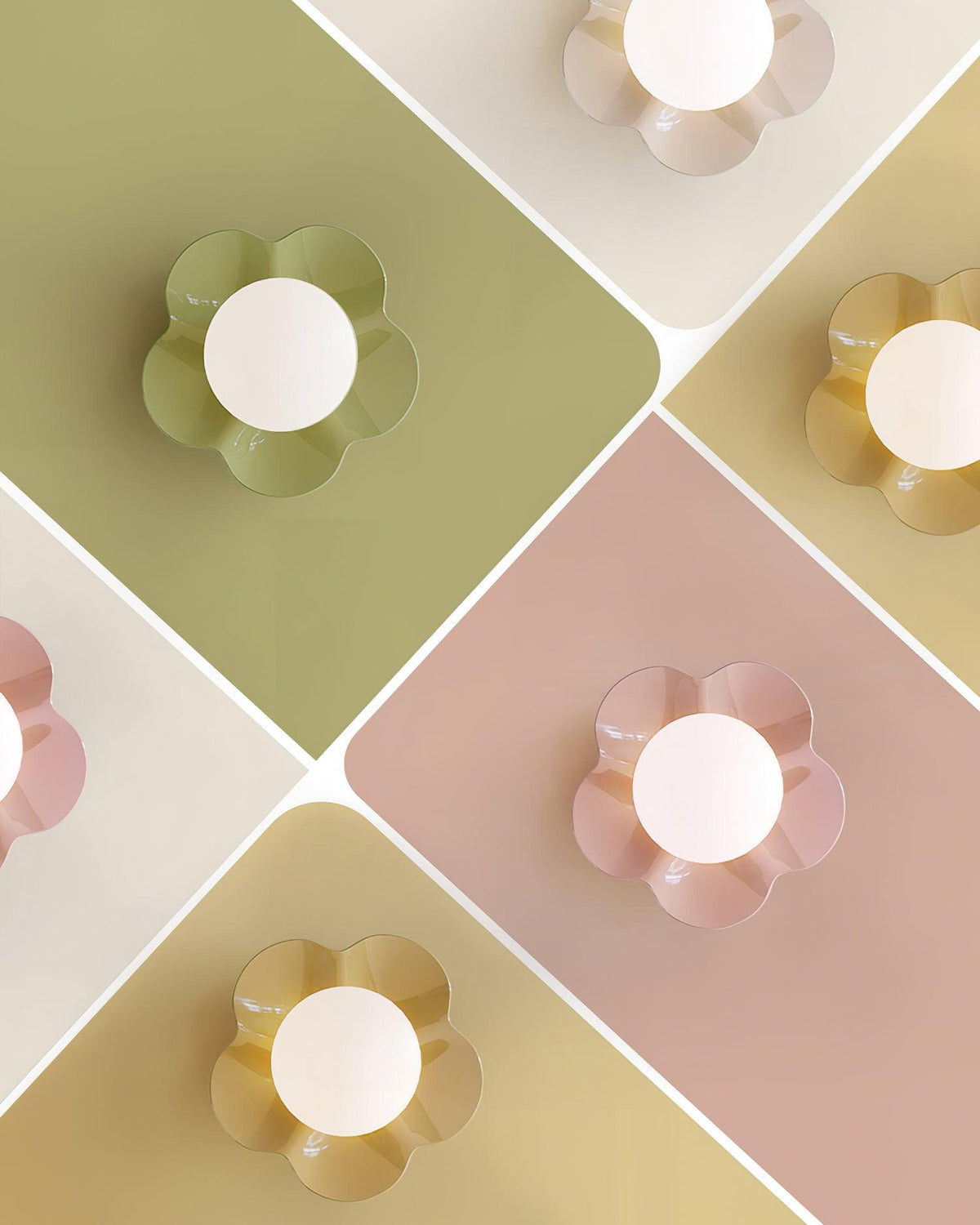 Flower-Shaped Resin Wall Sconce with Frosted Glass Shade – LED G9 Socket, Playful Modern Decor for Bedroom, Nursery & Living Room