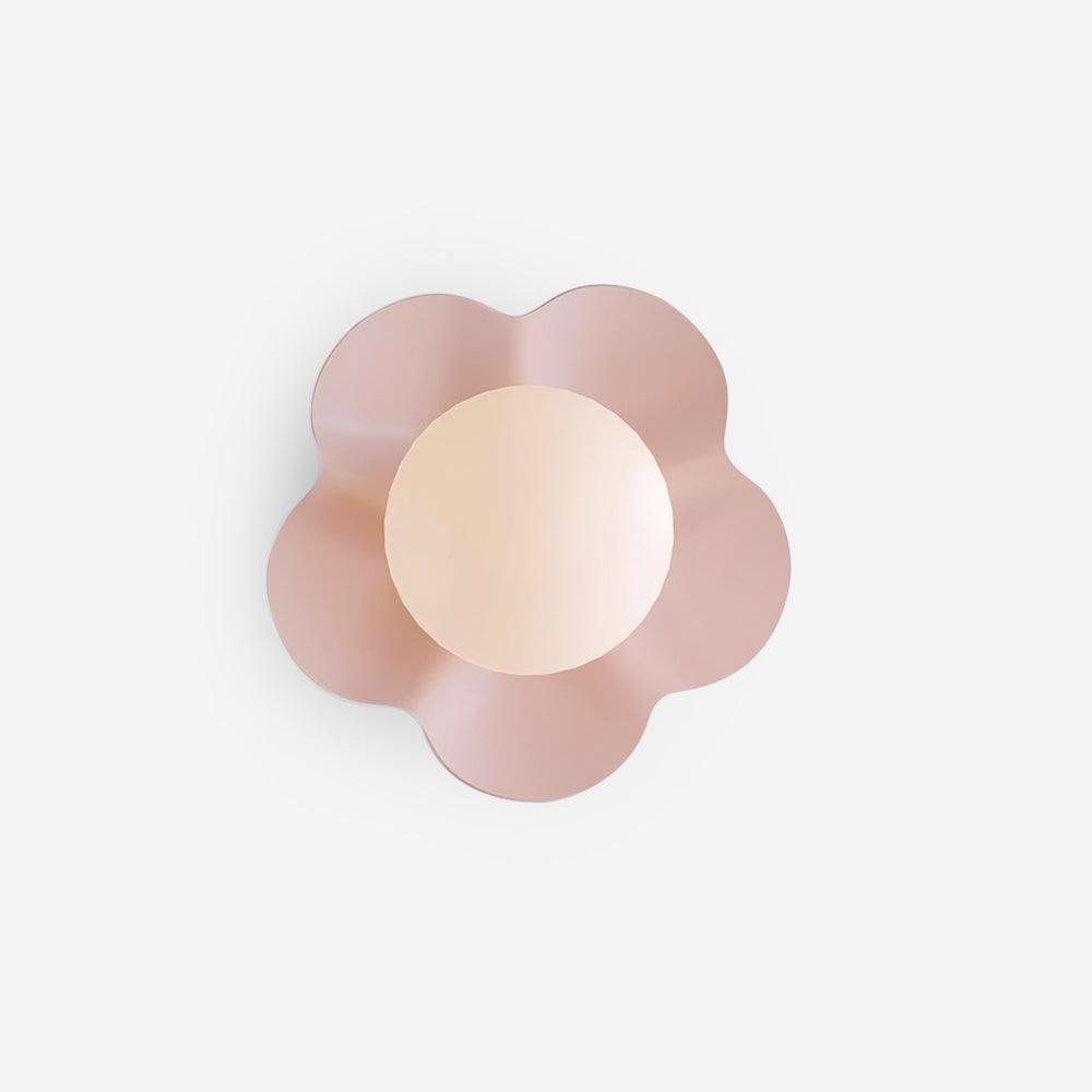 Flower-Shaped Resin Wall Sconce with Frosted Glass Shade – LED G9 Socket, Playful Modern Decor for Bedroom, Nursery & Living Room