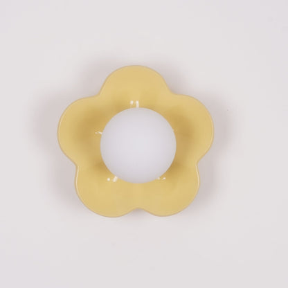 Flower-Shaped Resin Wall Sconce with Frosted Glass Shade – LED G9 Socket, Playful Modern Decor for Bedroom, Nursery & Living Room