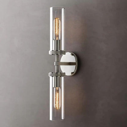 Crystal Wall Sconce Light Fixture Brass Finish for Bedroom Hallway Entryway Living Room Bathroom Vanity Hardwired Dimmable