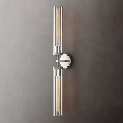 Crystal Wall Sconce Light Fixture Brass Finish for Bedroom Hallway Entryway Living Room Bathroom Vanity Hardwired Dimmable