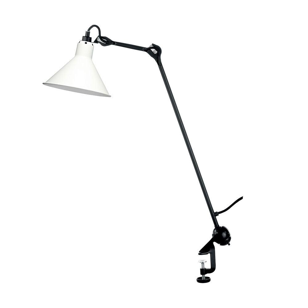 Clamp-On Task Light with Pivoting Arm Iron Construction Metal Shade Reading Light for Home Office Study Workspace Bedside Black Finish
