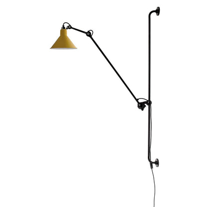 Articulating Swing Arm Sconce Matte Black 46.5 Inch Reach Bedside Reading Light for Bedroom Office Hallway Adjustable Wall-Mounted Task Lamp