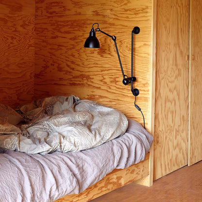 Articulating Swing Arm Sconce Matte Black 46.5 Inch Reach Bedside Reading Light for Bedroom Office Hallway Adjustable Wall-Mounted Task Lamp