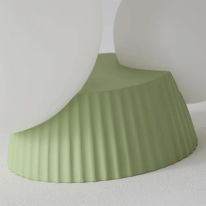 Dual-Globe Flush Mount Light 8.5 in Green Resin for Bedroom Hallway Ambient Lighting G9 Socket Compact Overhead Fixture