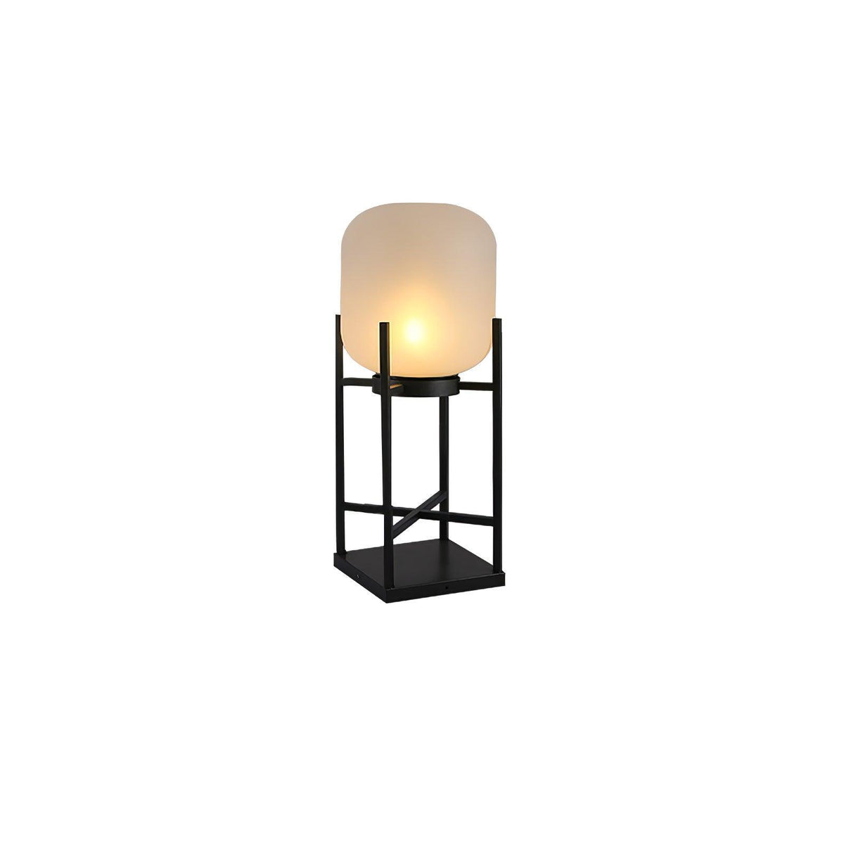 Solar LED Patio Lantern Post Light 19 in Adjustable Color Temperature Stainless Steel Weather Resistant Garden Pathway Illumination