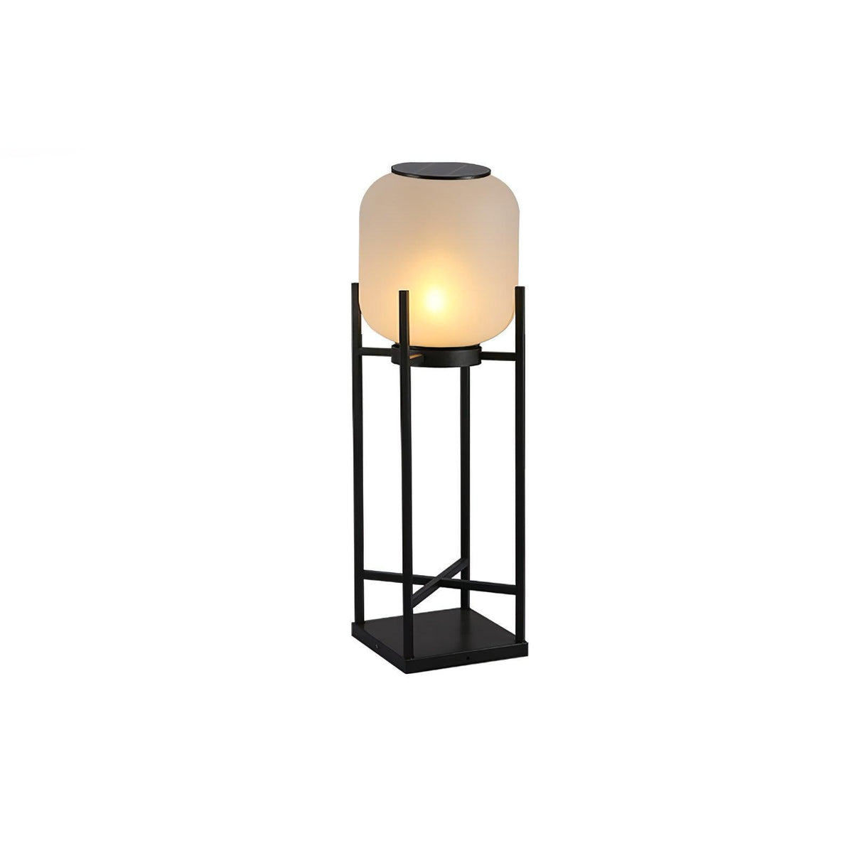 Solar LED Patio Lantern Post Light 19 in Adjustable Color Temperature Stainless Steel Weather Resistant Garden Pathway Illumination