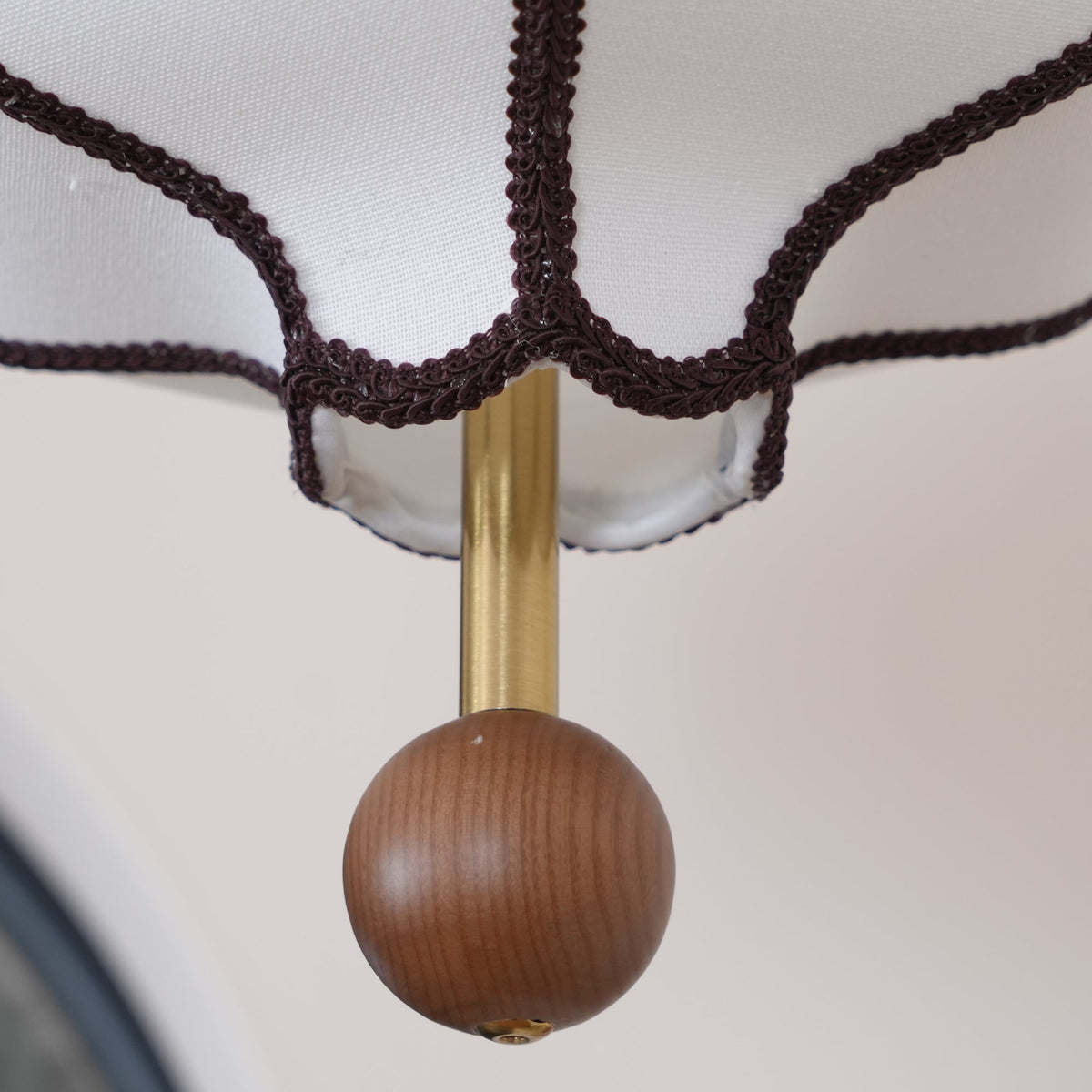 Multi-Bulb Hanging Ceiling Lantern in Wood & Fabric for Dining Room, Living Room & Entryway | Classic Drum Shade Chandelier with Adjustable