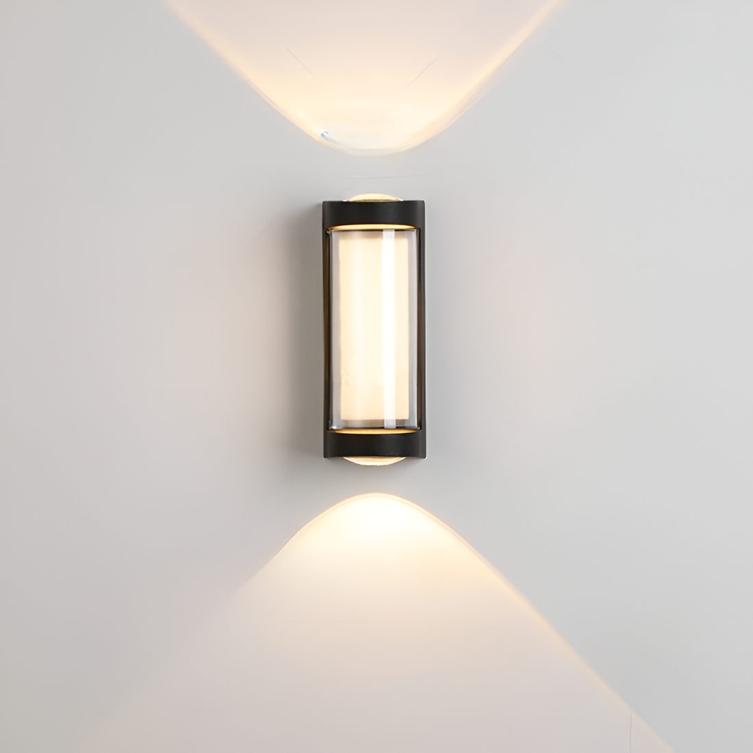 Outdoor Sconce Fixture 10.6 in Black Waterproof Bidirectional Beam for Exterior Walls Entrance Porch Garden Pathway Architectural Accent IP6