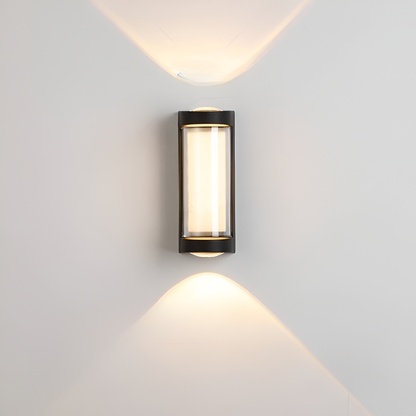 Outdoor Sconce Fixture 10.6 in Black Waterproof Bidirectional Beam for Exterior Walls Entrance Porch Garden Pathway Architectural Accent IP6