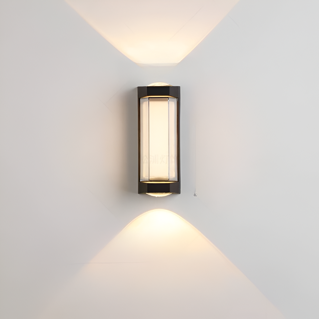 Outdoor Sconce Fixture 10.6 in Black Waterproof Bidirectional Beam for Exterior Walls Entrance Porch Garden Pathway Architectural Accent IP6