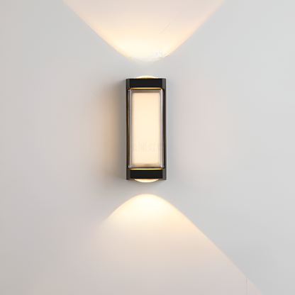 Cylindrical Outdoor Wall Sconce Up Down Light 10W LED Weatherproof Porch Facade Fixture Black White for Entryway Garden Patio Pathway Modern