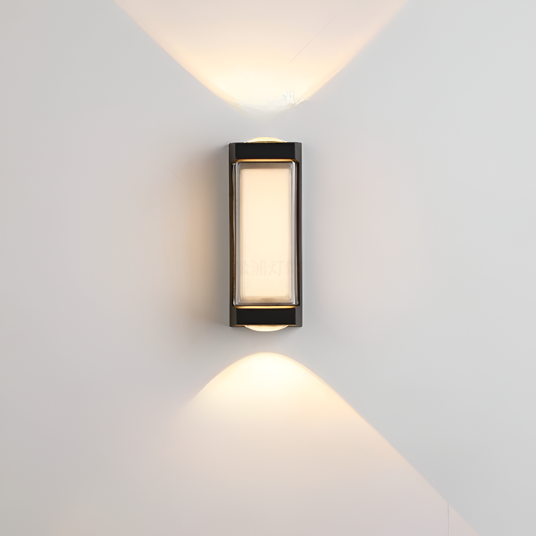 Outdoor Sconce Fixture 10.6 in Black Waterproof Bidirectional Beam for Exterior Walls Entrance Porch Garden Pathway Architectural Accent IP6