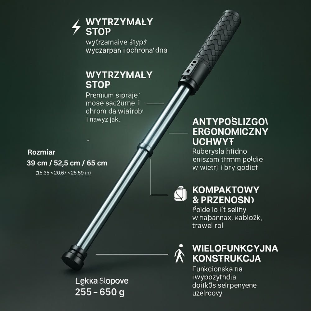 Adjustable Walking Cane | Telescopic Design with Secure Grip | Compact Mobility Aid for Everyday Use