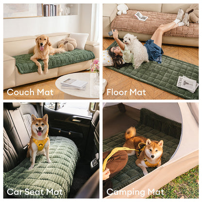 Plush Flannel Furniture Protector for Pets – Non-Slip Waterproof Sofa Throw for Dogs & Cats – Machine Washable Couch Shield