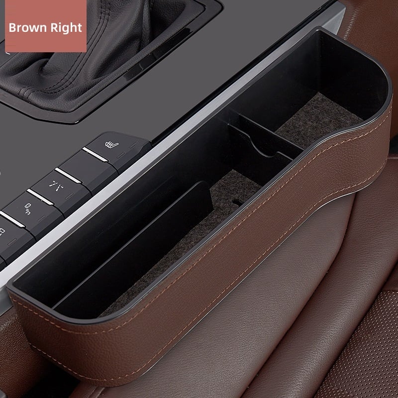 Leather Car Seat Organizer with Cup Holder | Multifunctional Design for Extra Storage and Convenience