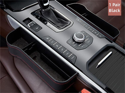Leather Car Seat Organizer with Cup Holder | Multifunctional Design for Extra Storage and Convenience