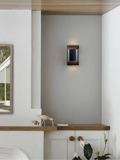 Mid-Century Brass Sconce G9 Socket Indoor Ambient Fixture 10 in Square for Bedroom Hallway Living Room Accent Lighting Warm Glow