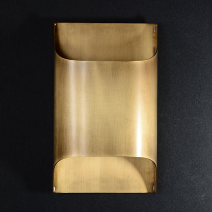 Mid-Century Brass Sconce G9 Socket Indoor Ambient Fixture 10 in Square for Bedroom Hallway Living Room Accent Lighting Warm Glow