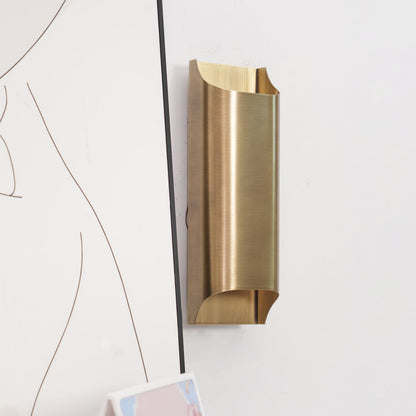 Brass Indoor LED Wall Light Fixture for Bedroom Living Room Hallway 10 Inch Square Contemporary Accent Lamp E14 G9 Socket Modern Home Lighti