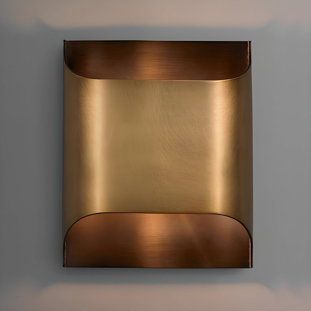 Brass Indoor LED Wall Light Fixture for Bedroom Living Room Hallway 10 Inch Square Contemporary Accent Lamp E14 G9 Socket Modern Home Lighti