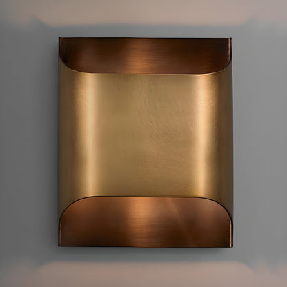 Brass Indoor LED Wall Light Fixture for Bedroom Living Room Hallway 10 Inch Square Contemporary Accent Lamp E14 G9 Socket Modern Home Lighti