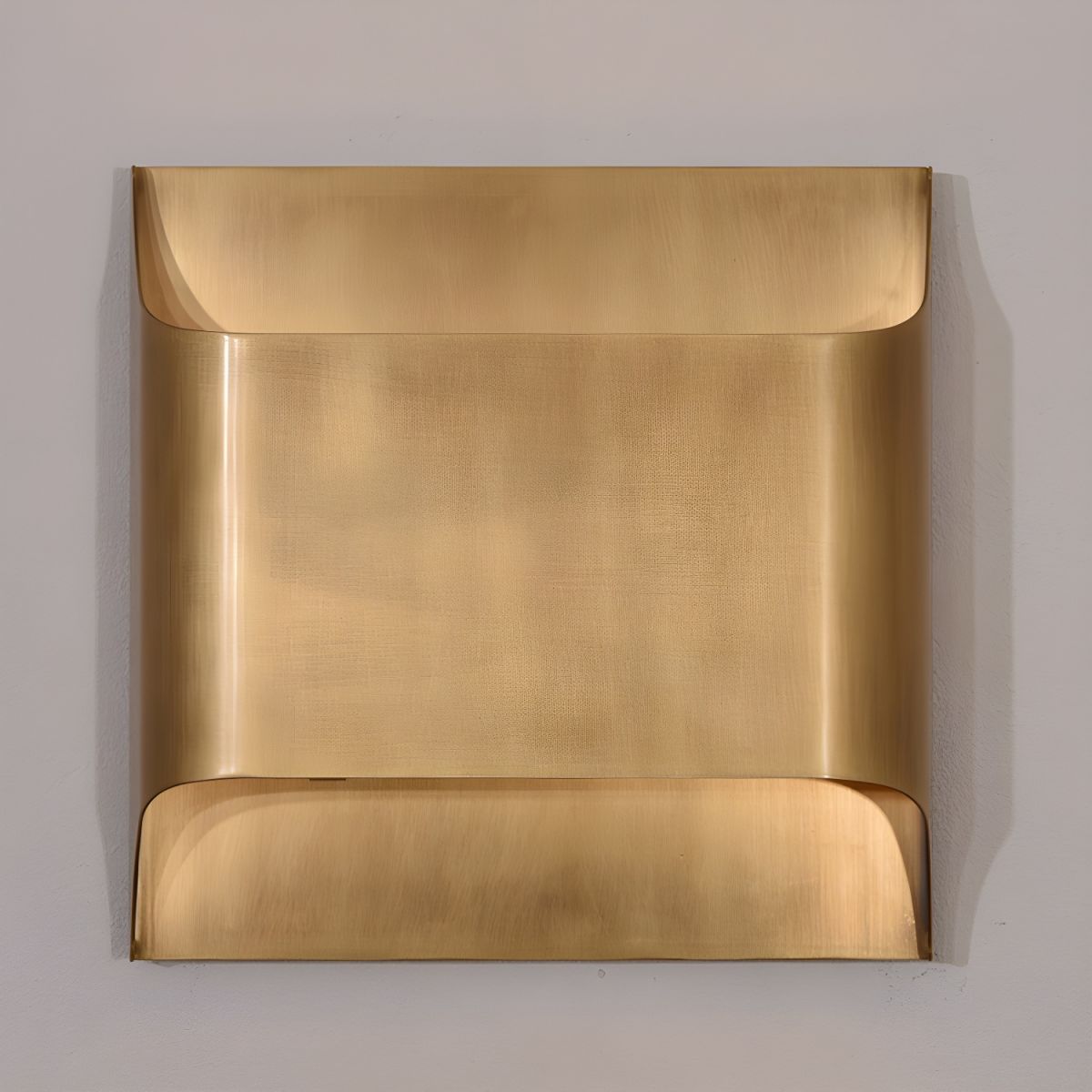 Brass Indoor LED Wall Light Fixture for Bedroom Living Room Hallway 10 Inch Square Contemporary Accent Lamp E14 G9 Socket Modern Home Lighti