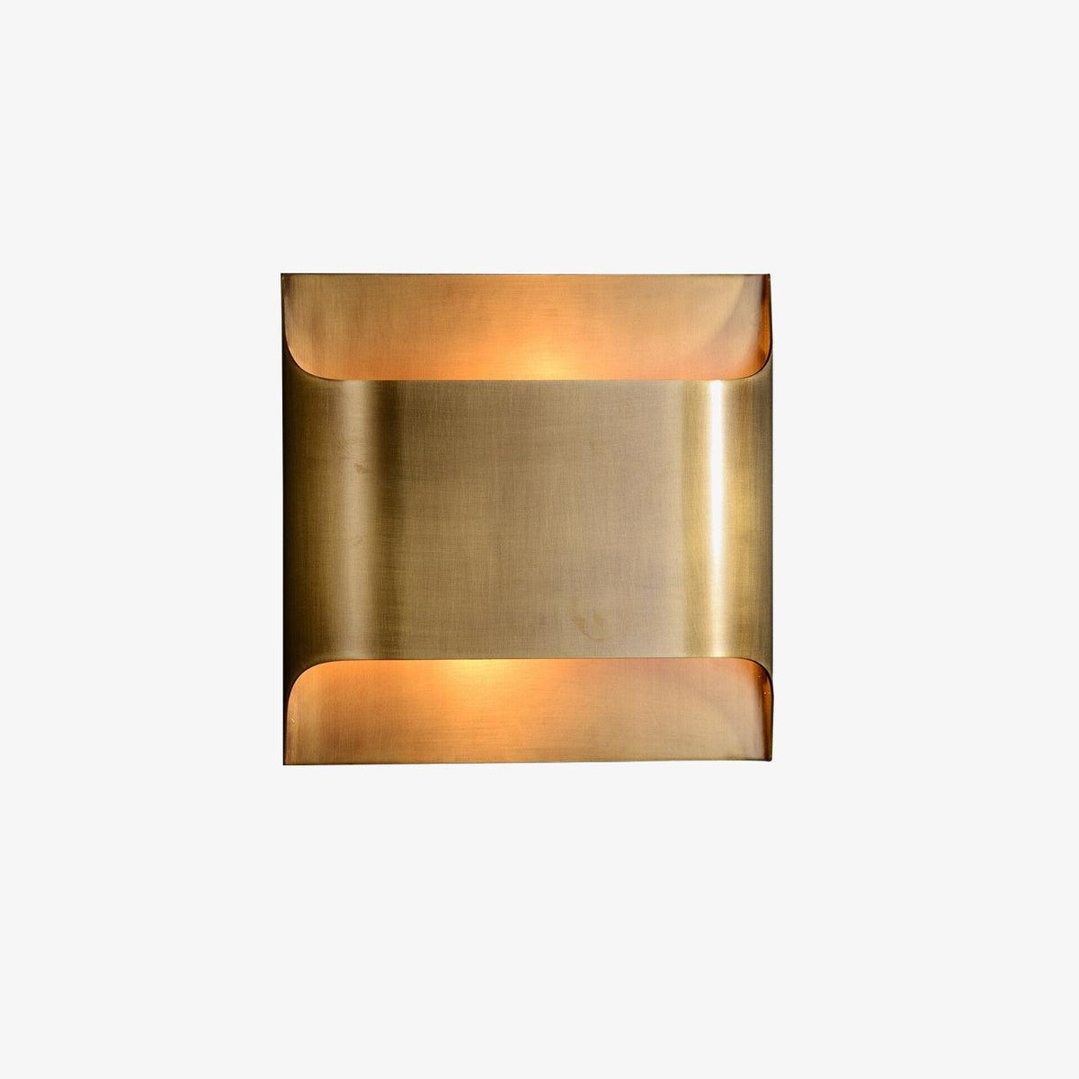 Brass Indoor LED Wall Light Fixture for Bedroom Living Room Hallway 10 Inch Square Contemporary Accent Lamp E14 G9 Socket Modern Home Lighti