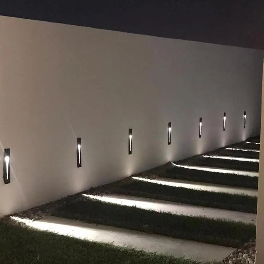 Recessed LED Step Light 7 Inch Aluminum Indoor Outdoor Stairway Path Illumination 3W Flush Mount Guide Lighting for Hallways Staircases Walk