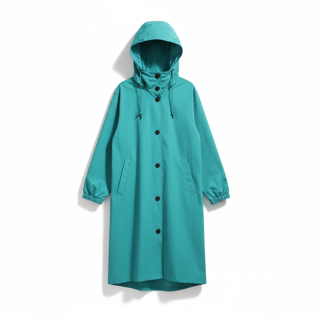 Packable Rain Jacket Women's Hooded Waterproof Windbreaker Oversized Lightweight Travel Coat Outdoor Athletic Layer
