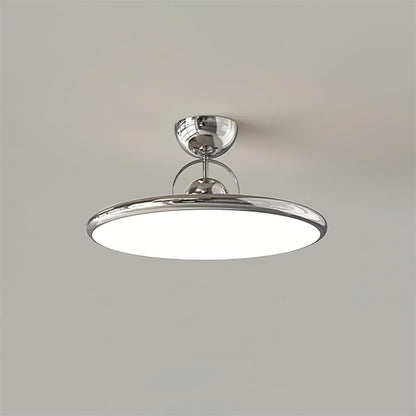 Flush Mount LED Overhead Light for Kitchen, Dining Room & Hallway – Metal Fixture in Chrome, Green or Beige Finish – 16-20 in Dimmable Ambie