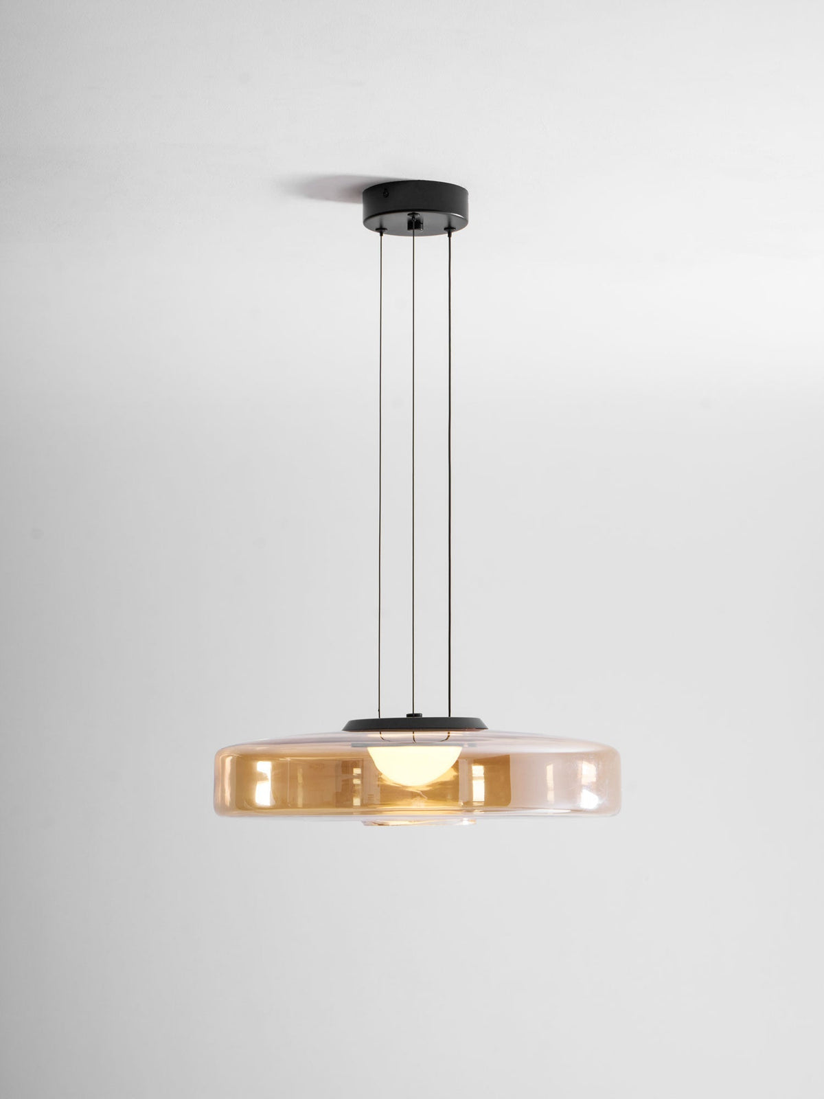 Tiered Glass Pendant Ceiling Fixture LED Multi-Level Hanging Light for Kitchen Island Dining Room Modern Layered Chandelier Adjustable Heigh