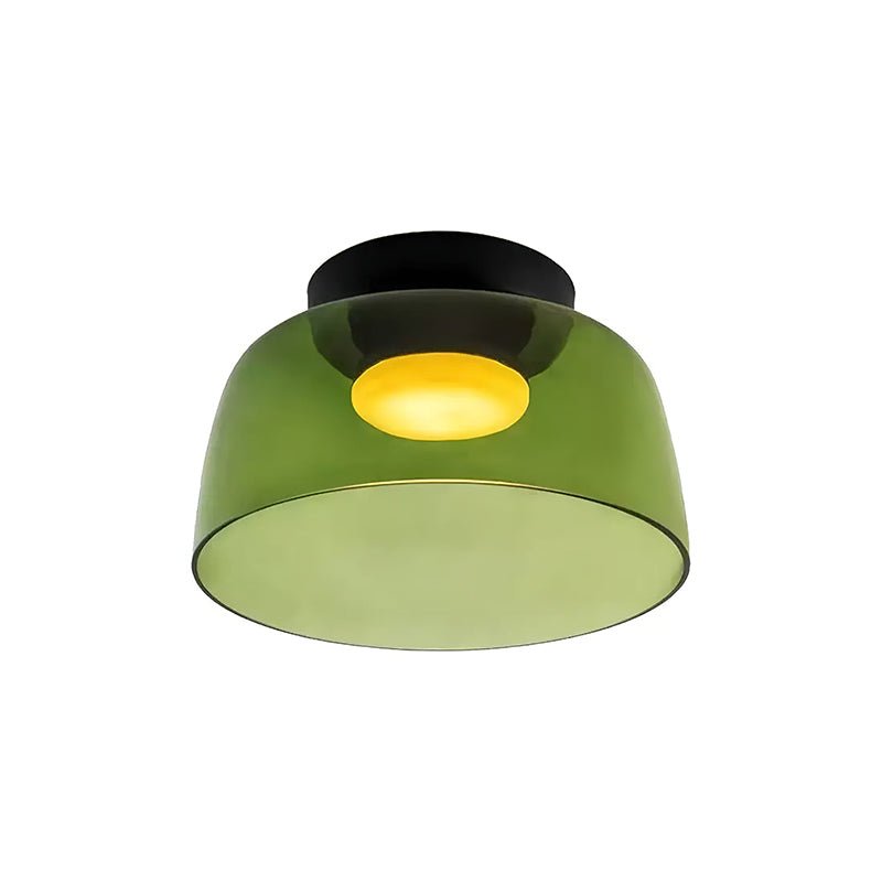 Tiered LED Flush Mount Light 16.5 in Glass Metal Indoor Fixture for Bedroom Living Room Low Ceilings Adjustable Color Temperature 3000K 4000