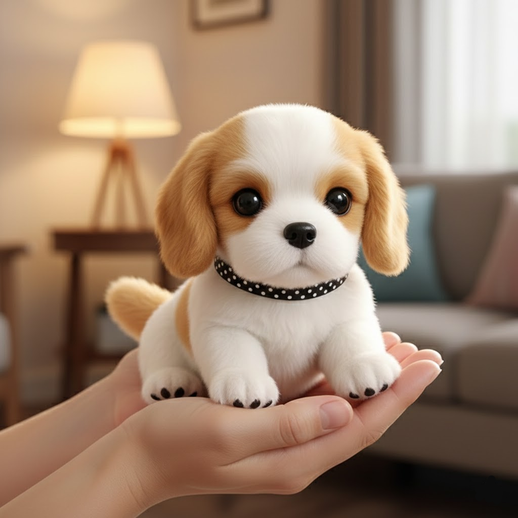 Puppy Plush Toy, Interactive Plush Toy Robot Dog That Walks and Barks, Stuffed Dog with Touch and Voice Response