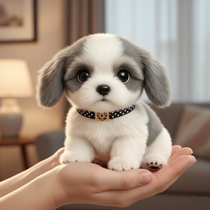 Puppy Plush Toy, Interactive Plush Toy Robot Dog That Walks and Barks, Stuffed Dog with Touch and Voice Response