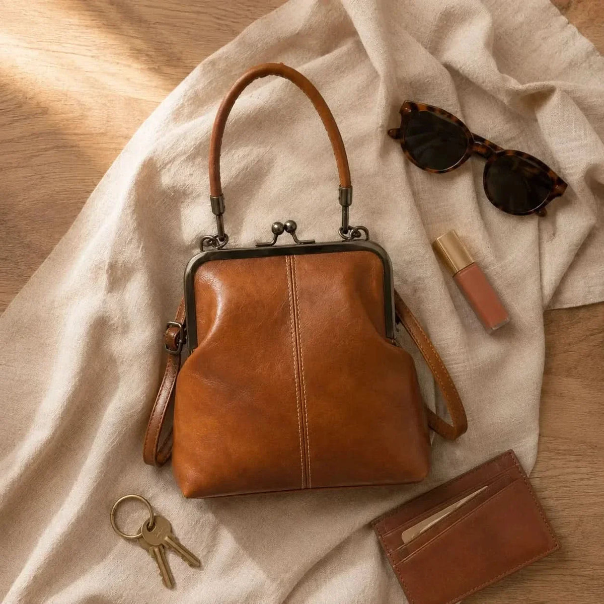 RETRELLE – Vintage Crossbody Bag with Top Handle for Refined Everyday Wear