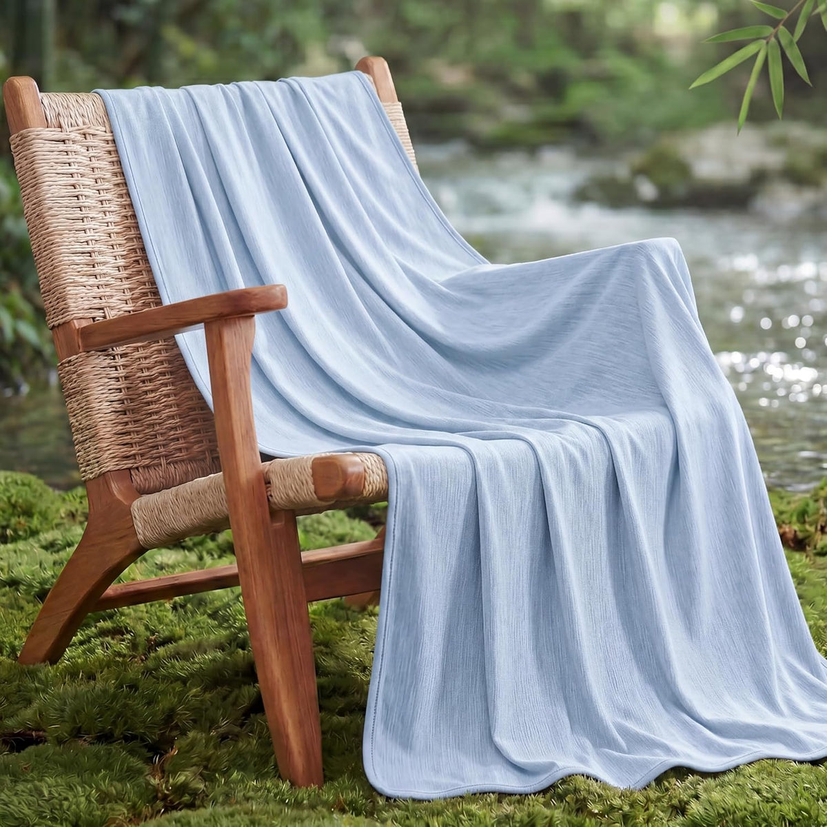 Cozy Comfort | Summer Cooling Blanket for Hot Sleepers with Bamboo Rayon | Lightweight Throw for Travel and Outdoor Use
