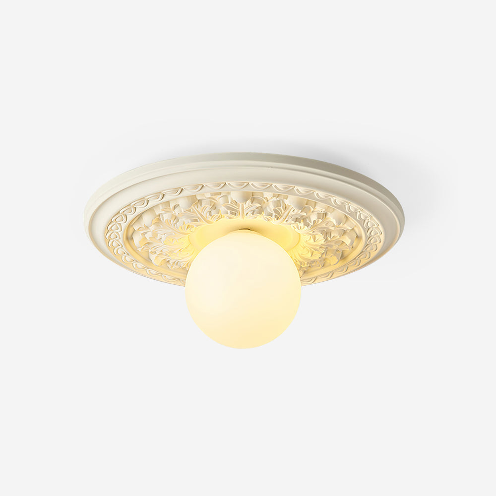 Acrylic Flush Mount Ceiling Light 14 in Beige Bedroom Living Room Decorative Fixture Low Profile Wall Mount Ambient Illumination