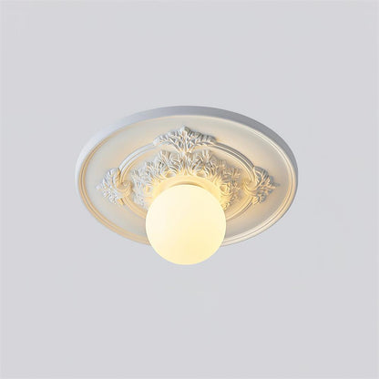 Acrylic Flush Mount Ceiling Light 14 in Beige Bedroom Living Room Decorative Fixture Low Profile Wall Mount Ambient Illumination