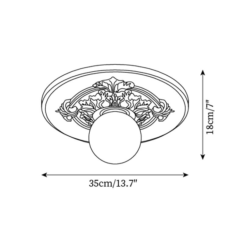 Acrylic Flush Mount Ceiling Light 14 in Beige Bedroom Living Room Decorative Fixture Low Profile Wall Mount Ambient Illumination